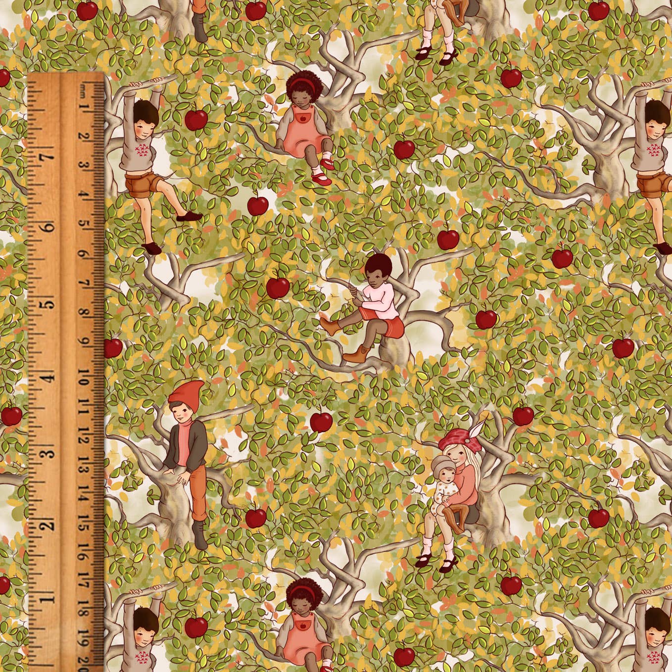In the Apple Trees Organic Cotton Fabric