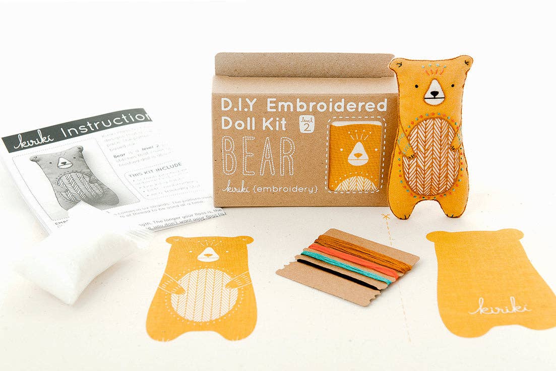 Bear - Embroidery Kit: Doll Kit
