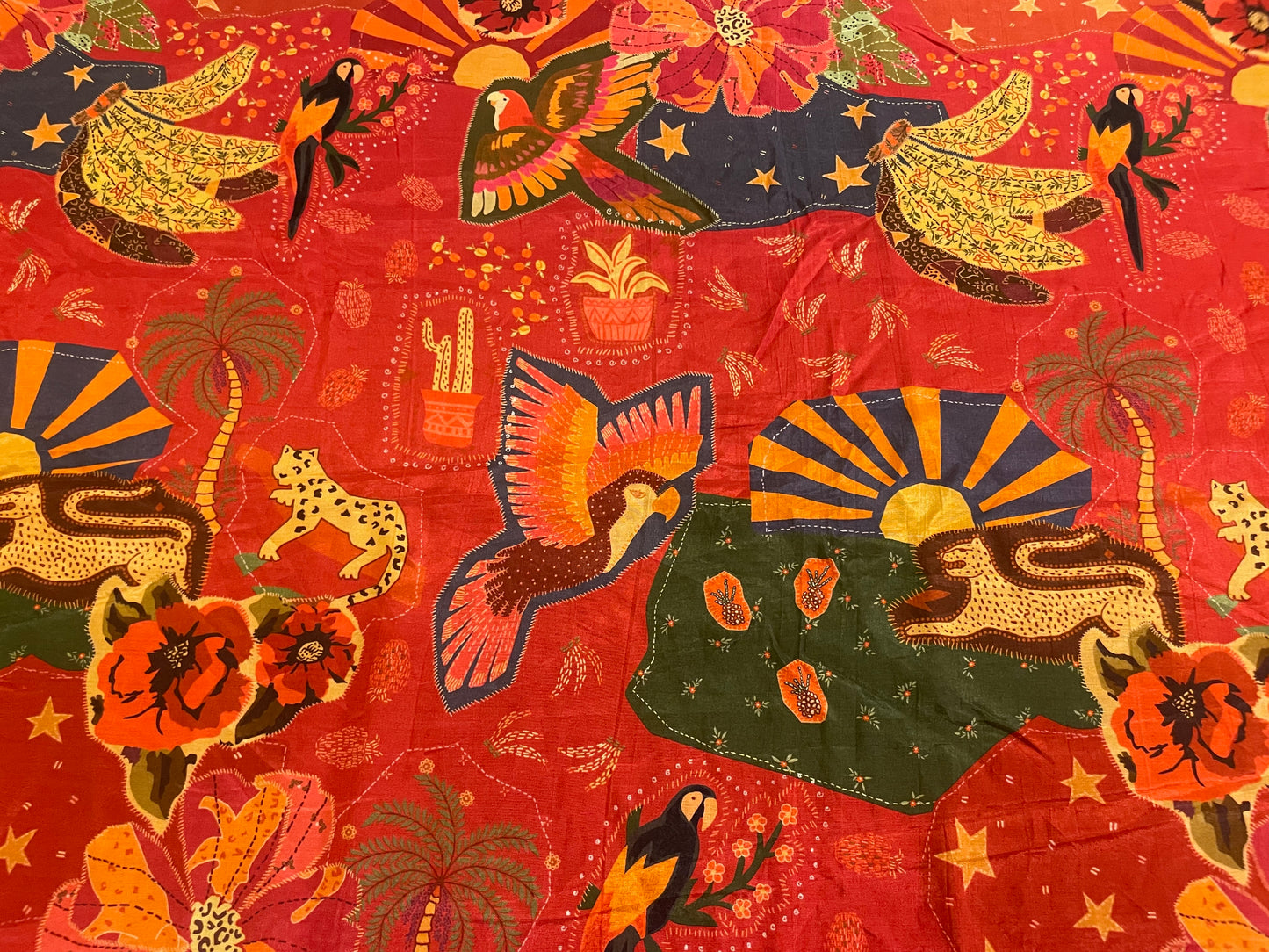 Red Jungle Print