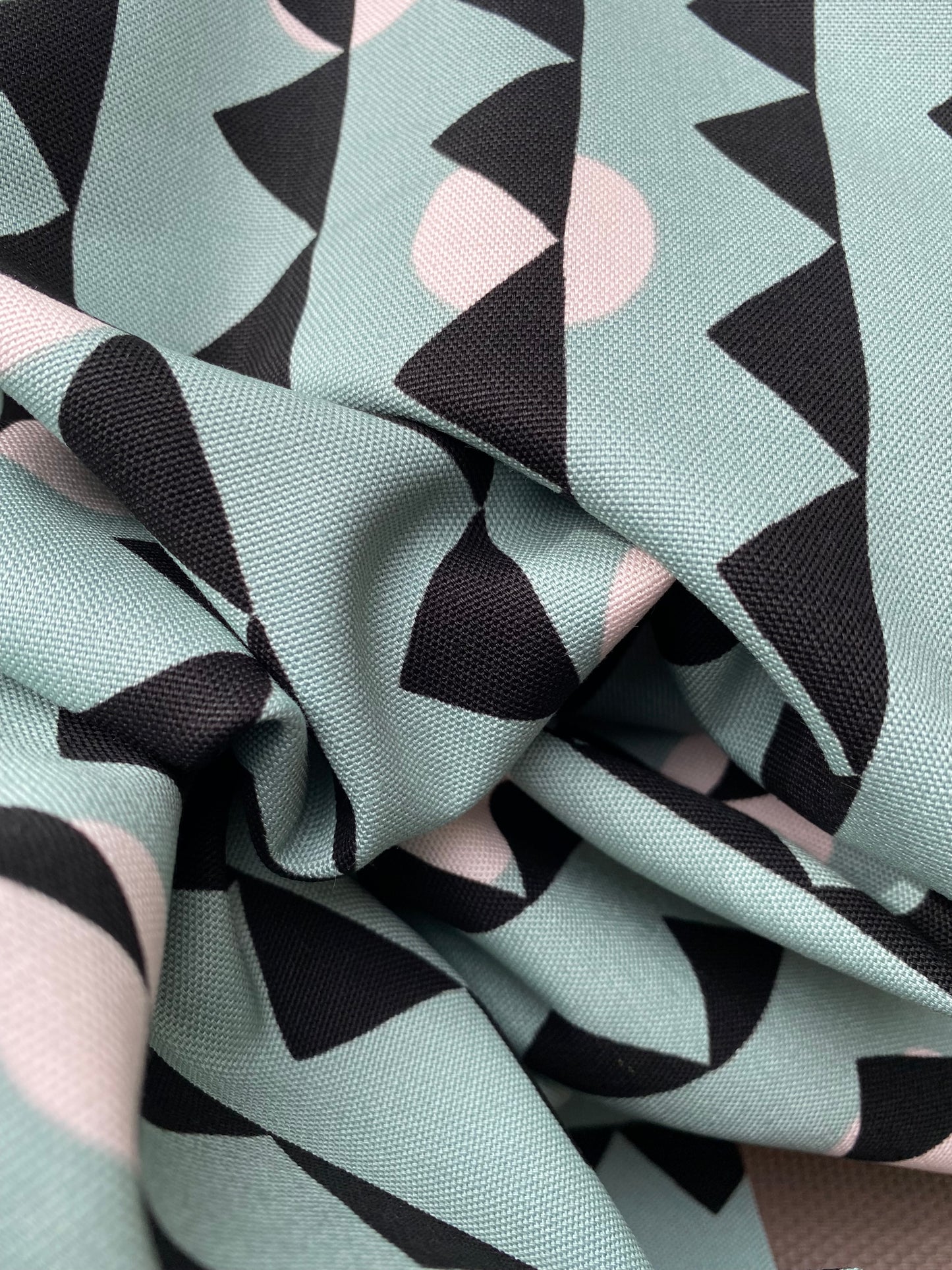 Mint and Black Canvas
