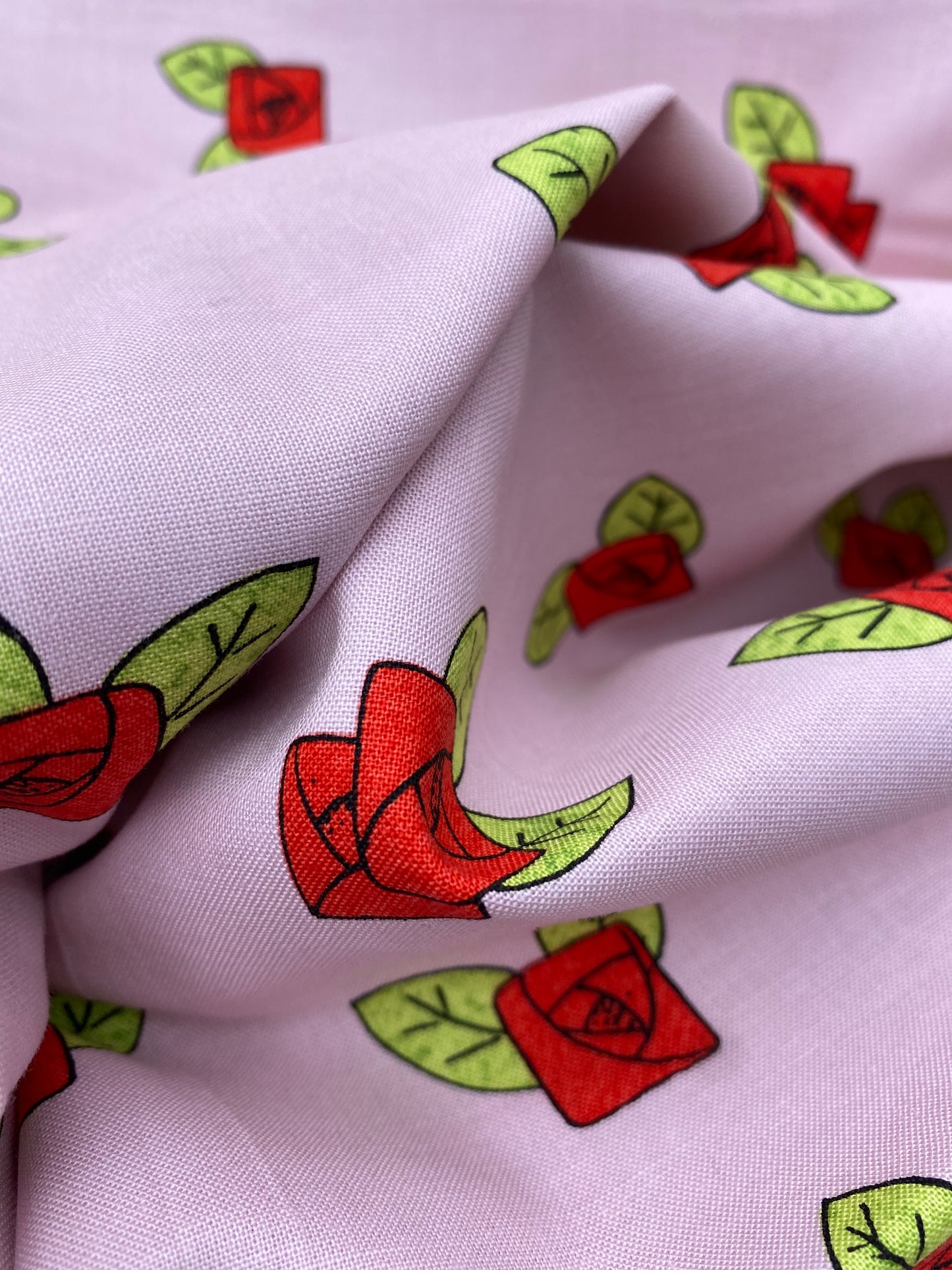 Geometric Rose Cotton