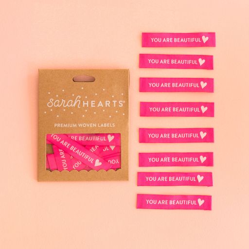 Sarah Hearts Woven Labels: You Are Beautiful