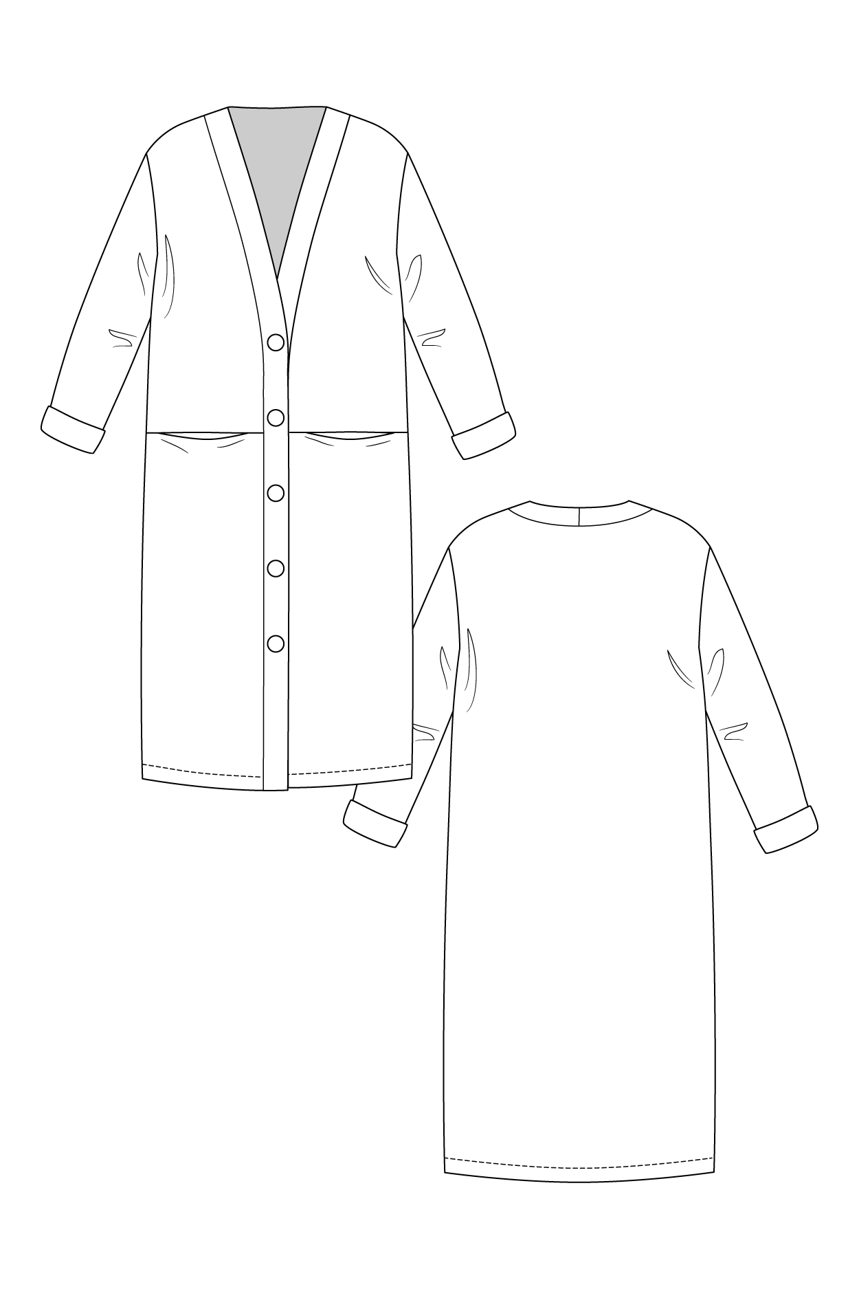 Esme Maxi Cardigan sewing pattern: Printed