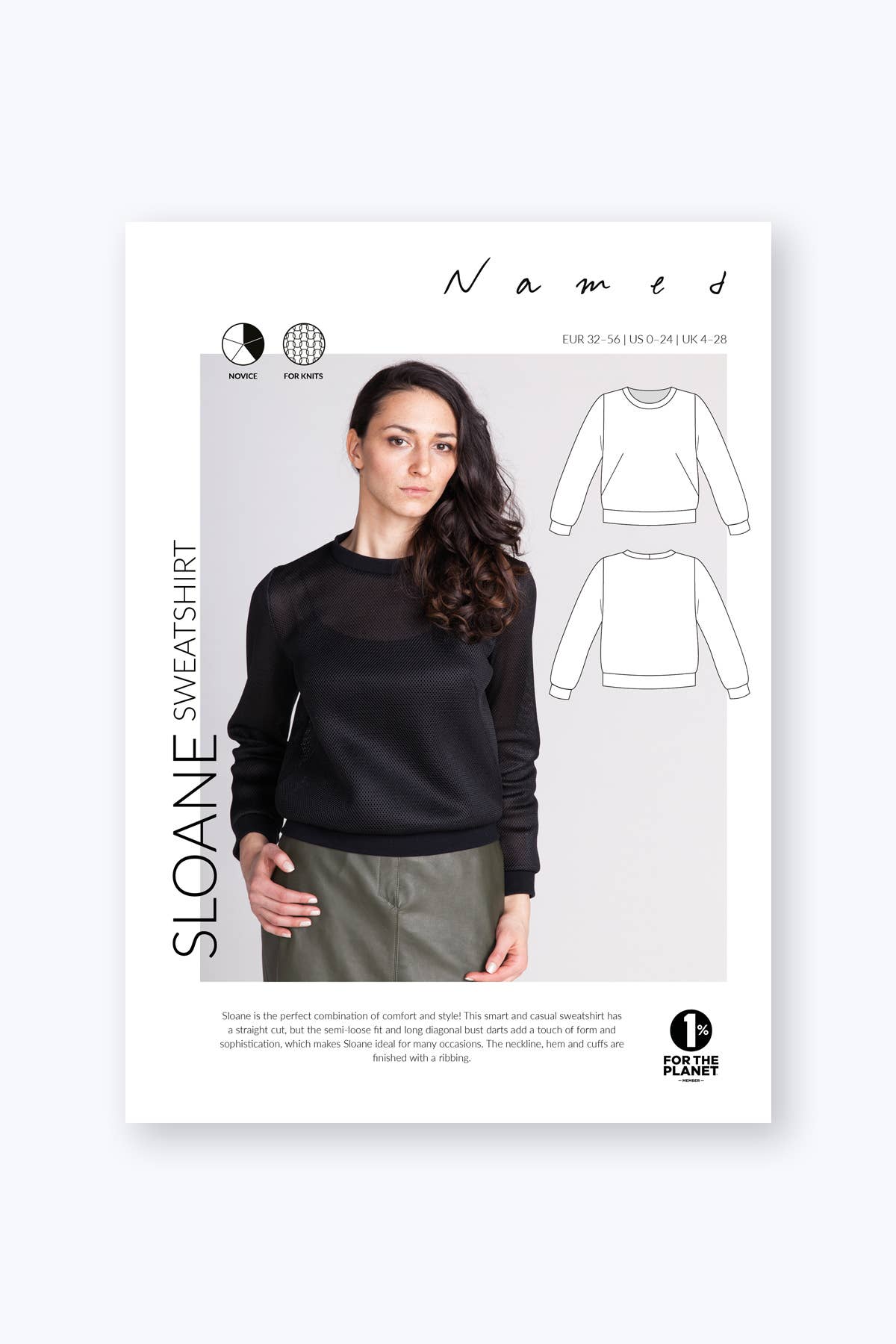 Sloane Sweatshirt sewing pattern: Printed