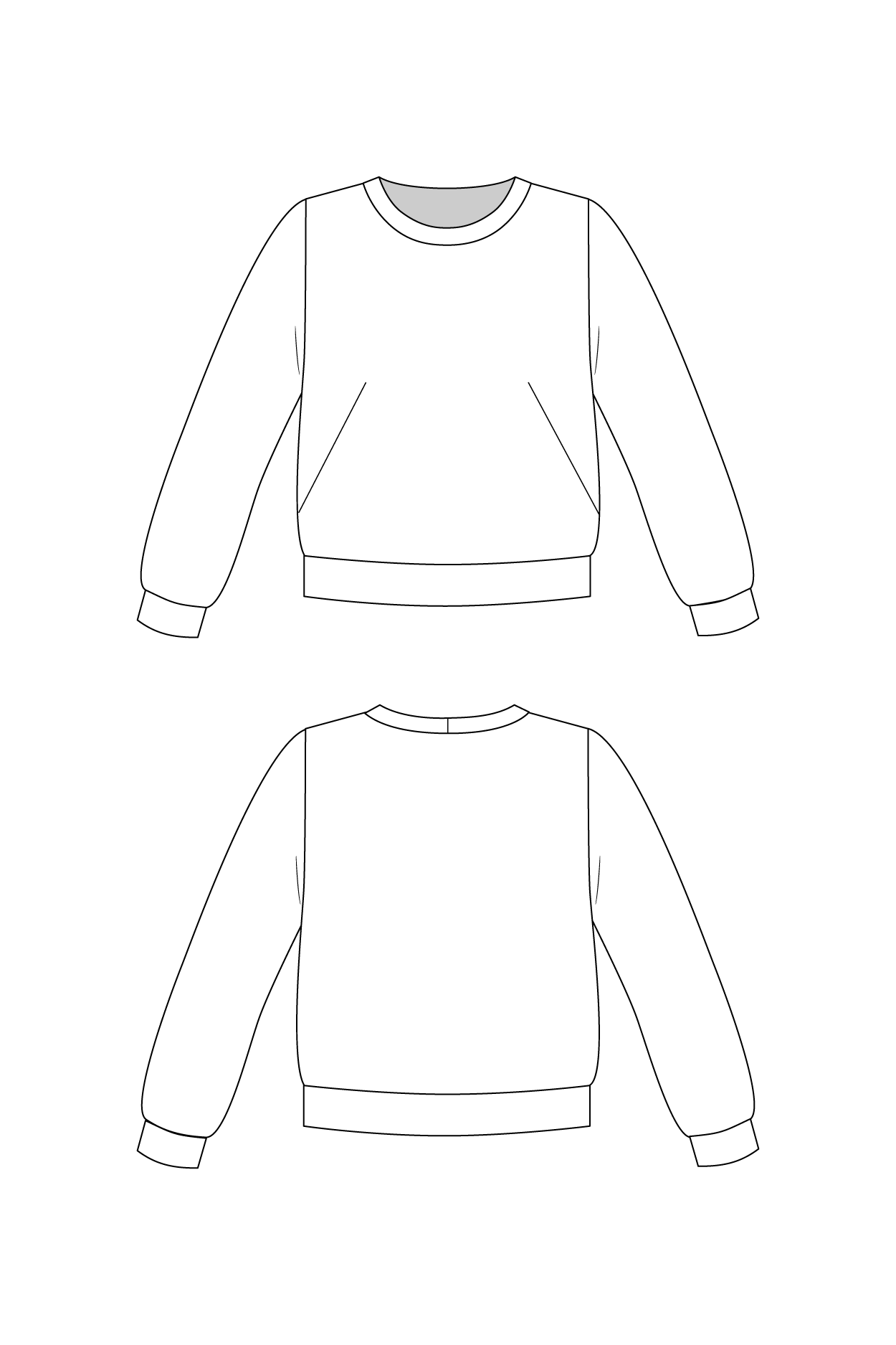 Sloane Sweatshirt sewing pattern: Printed