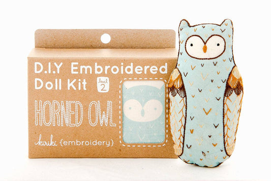 Horned Owl - Embroidery Kit: Doll Kit
