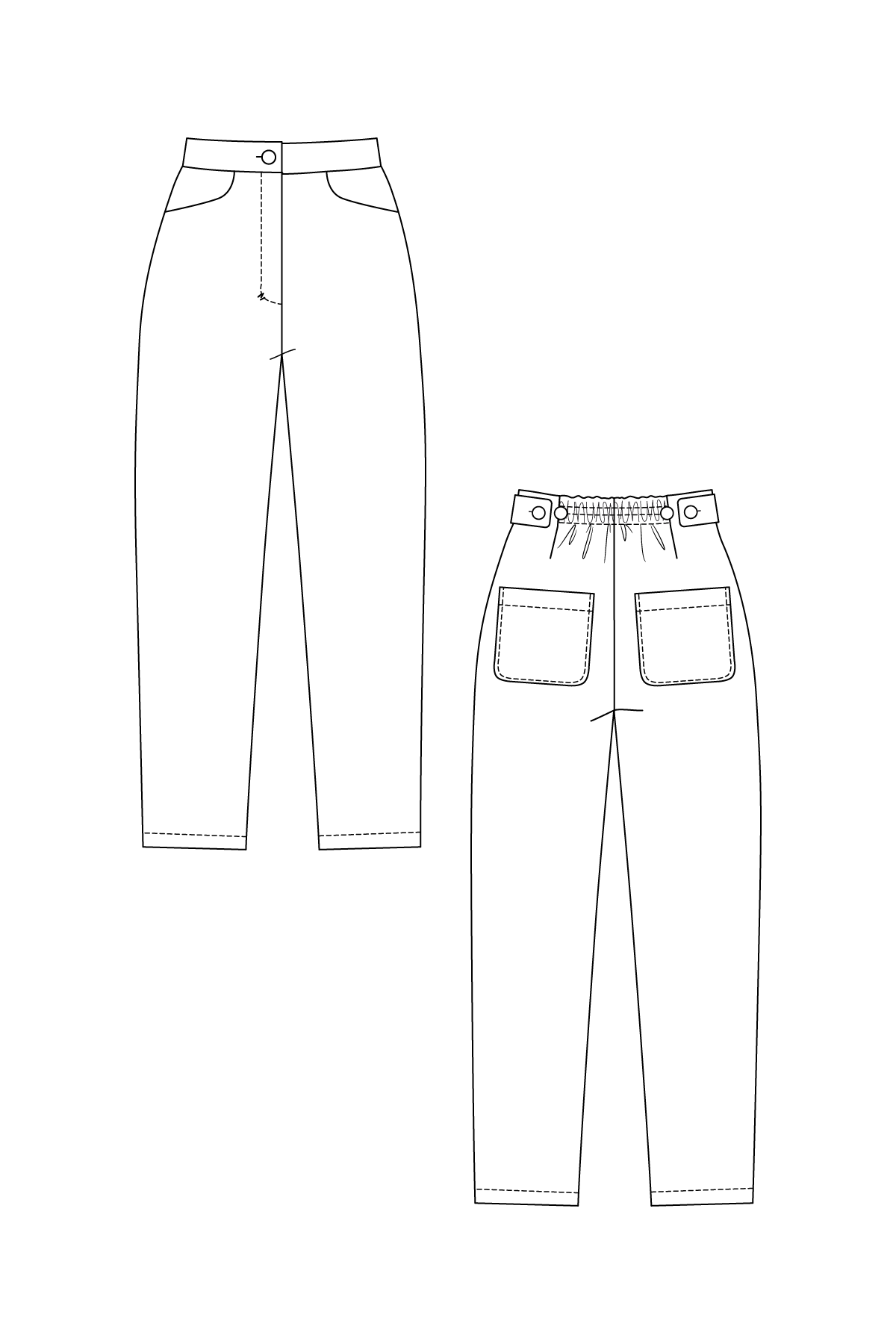 Aina Trousers & Culottes sewing pattern: Printed