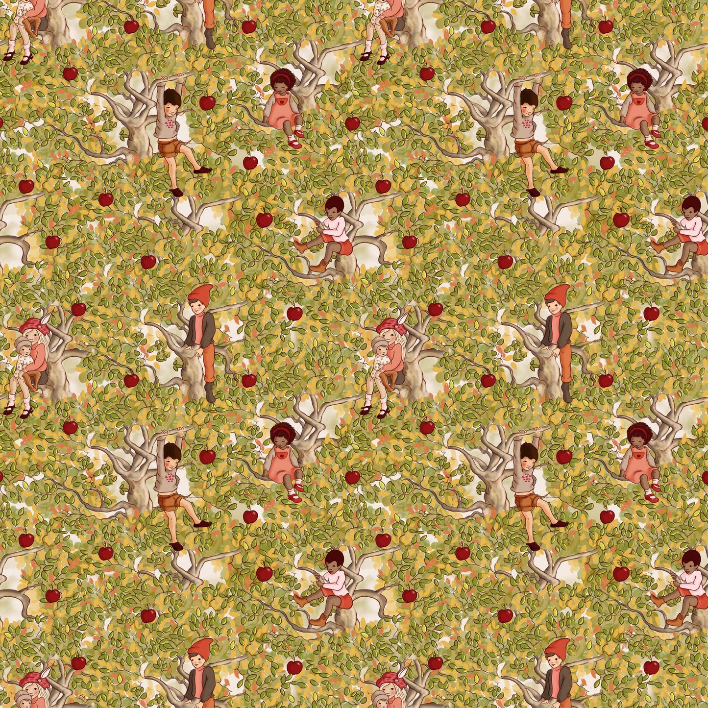 In the Apple Trees Organic Cotton Fabric