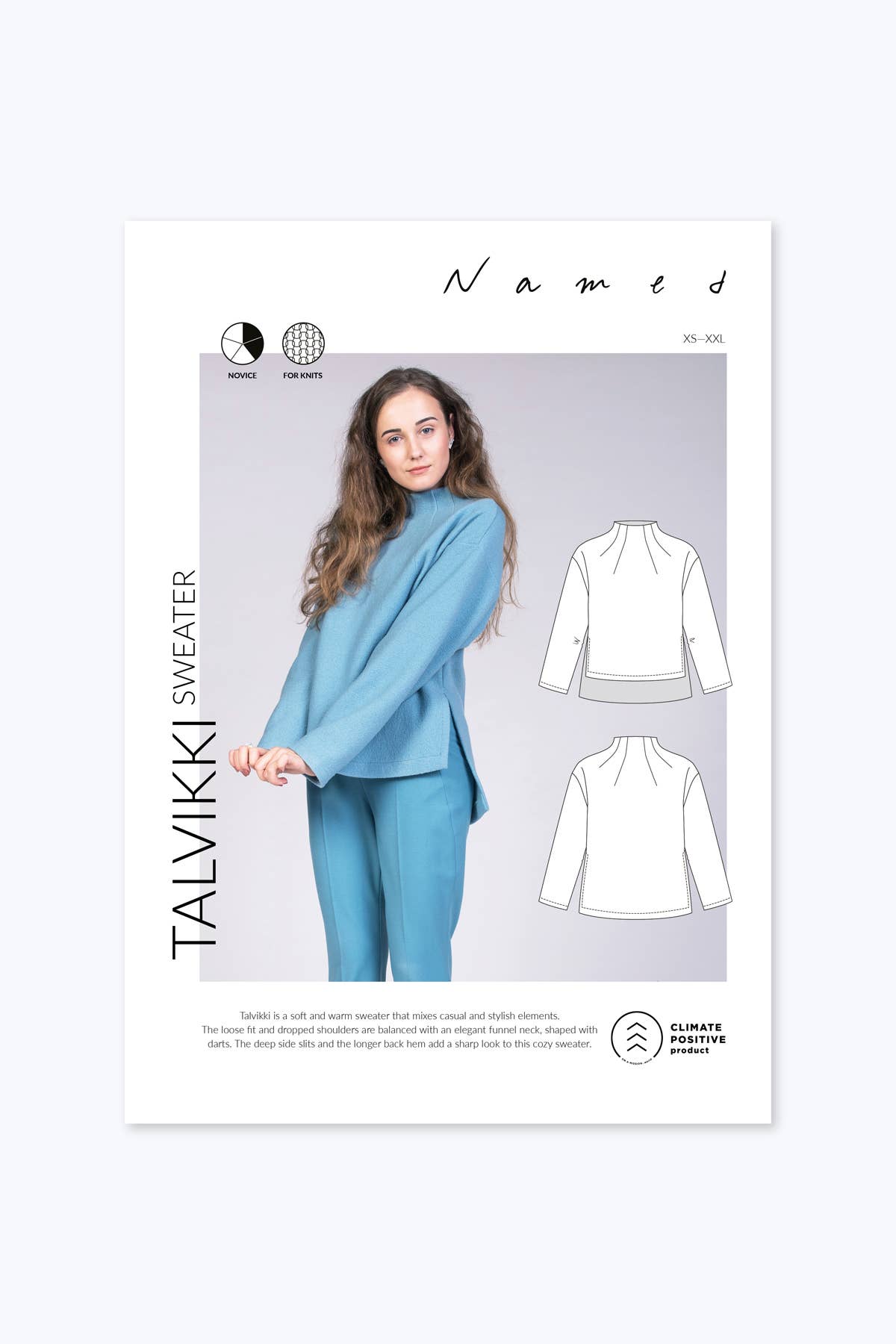 Talvikki Sweater sewing pattern: Printed