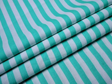 Aqua Striped Cotton