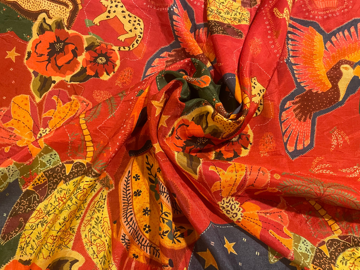 Red Jungle Print