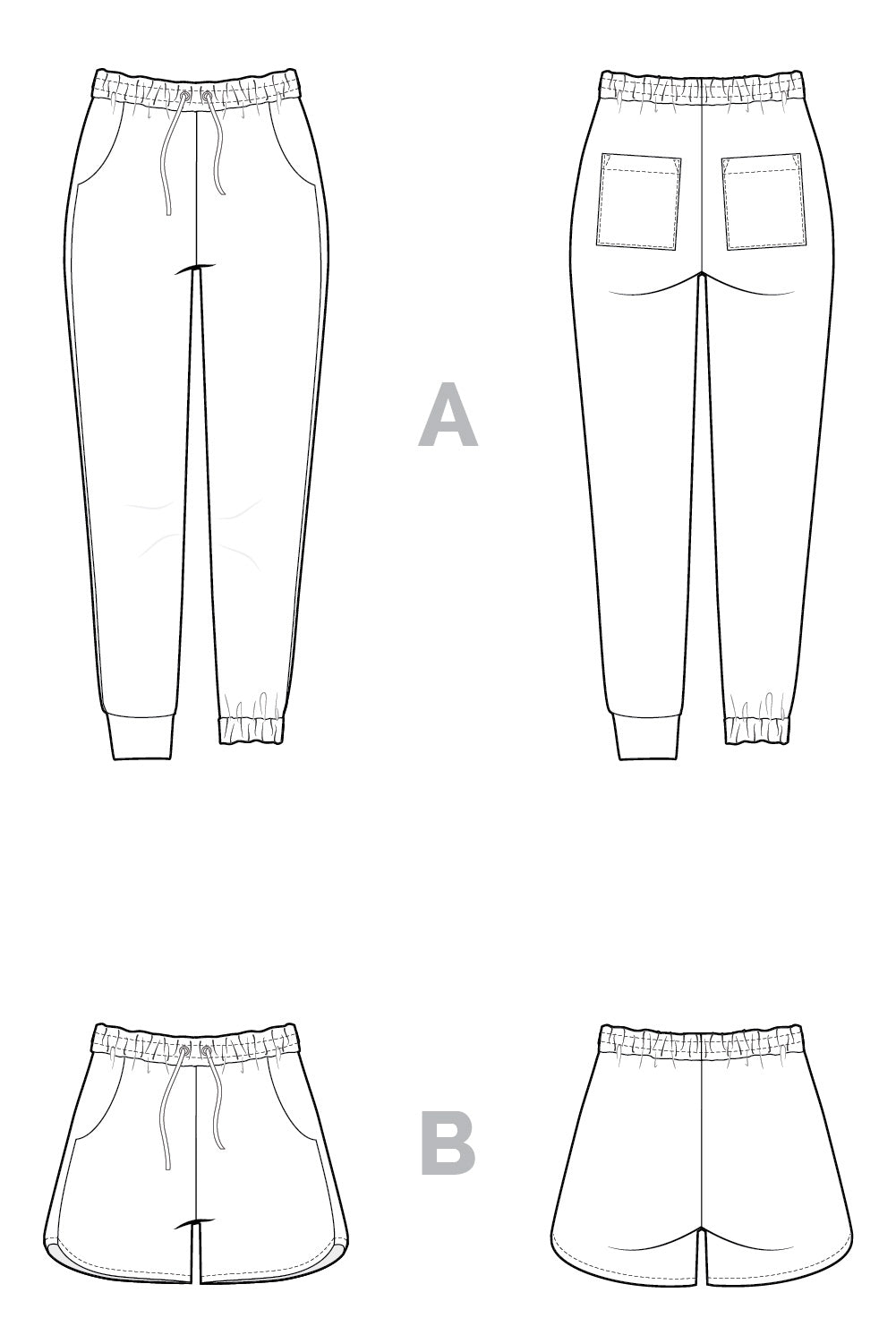 Closet Core Plateau Jogger Printed Sewing Pattern