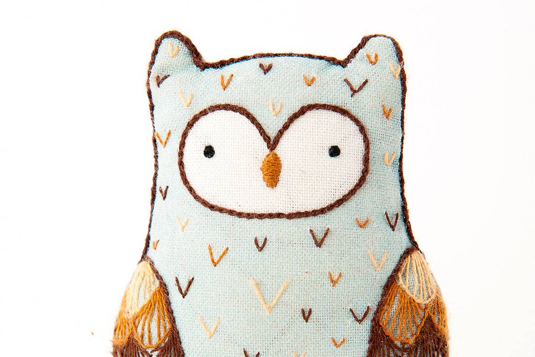 Horned Owl - Embroidery Kit: Doll Kit