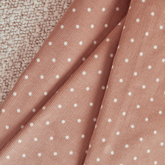 Polka Dot Fine Wale Corduroy Maple Fabric