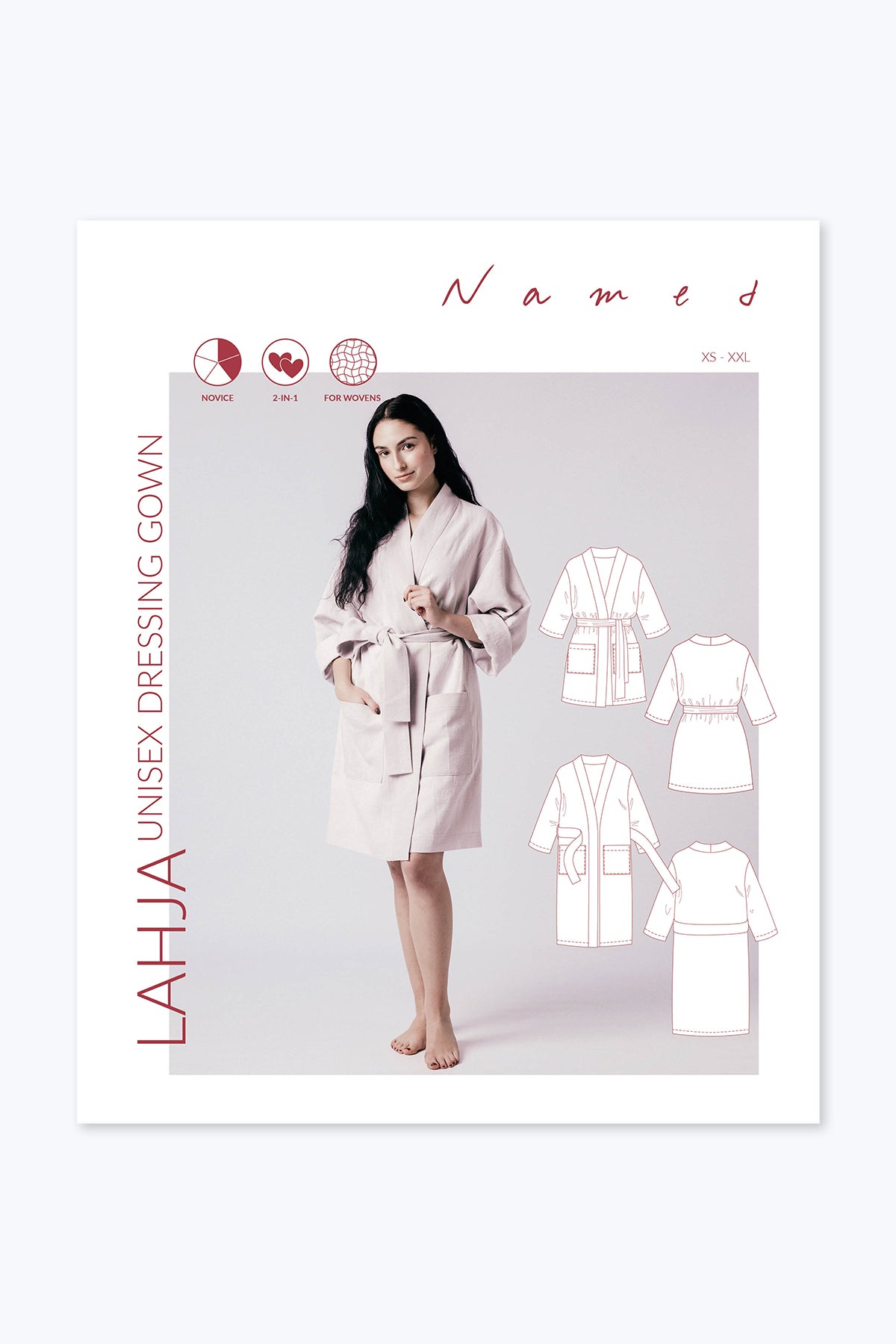 Lahja Unisex Dressing Gown sewing pattern