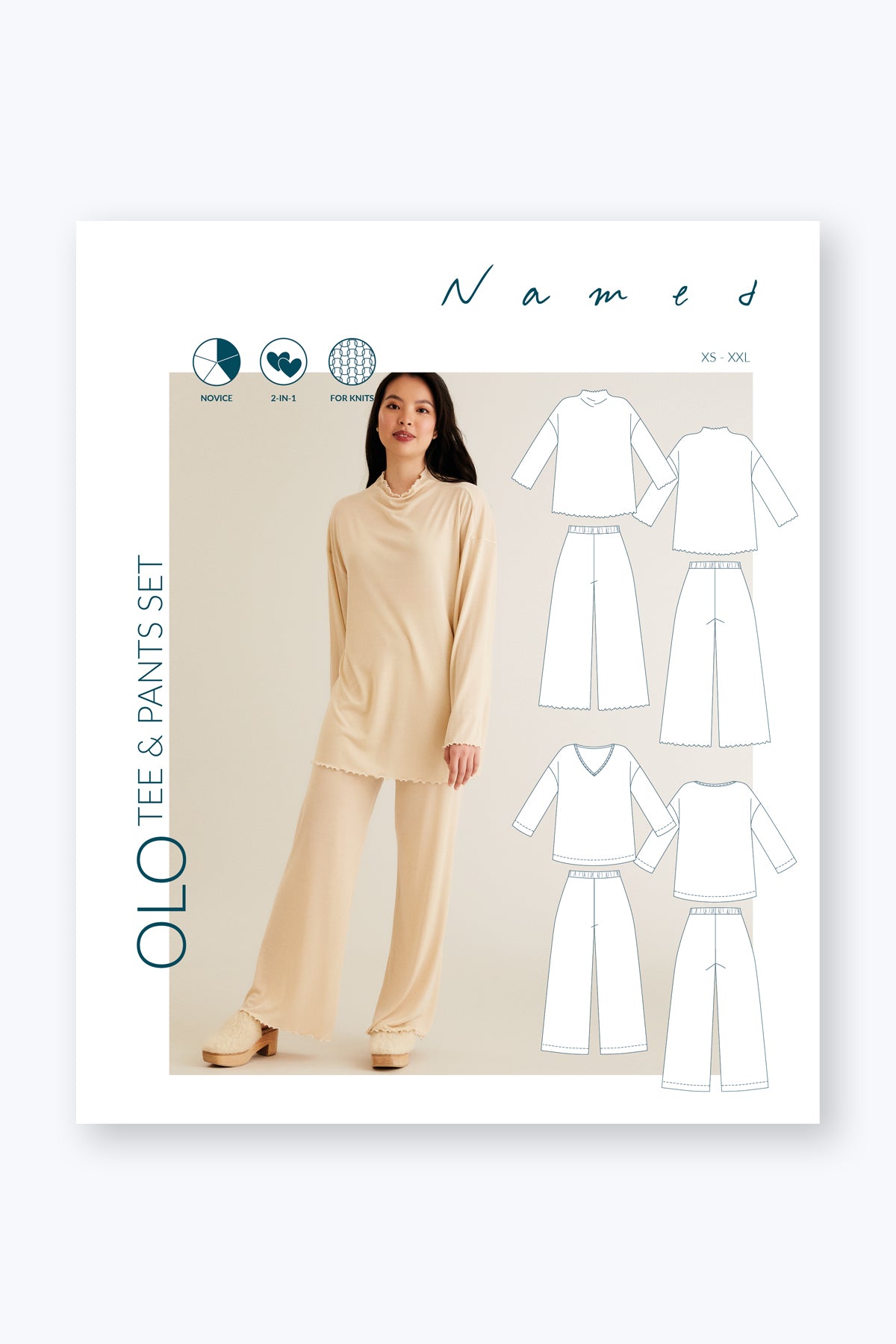 Olo tee & pants set sewing pattern