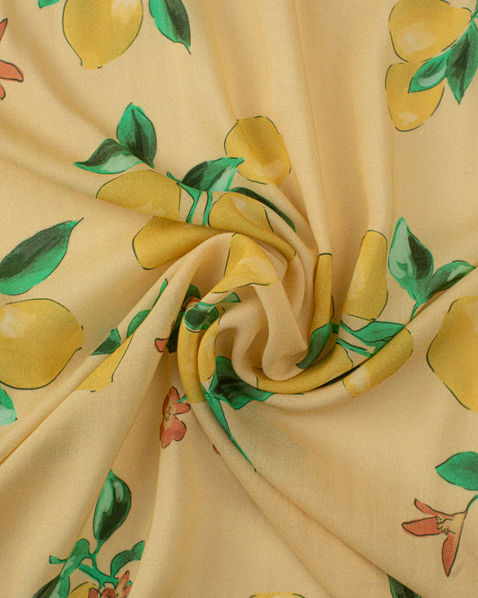Lemon Rayon Challis