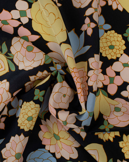 Floral Silk Crepe de Chine