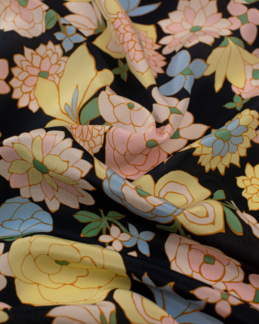 Floral Silk Crepe de Chine