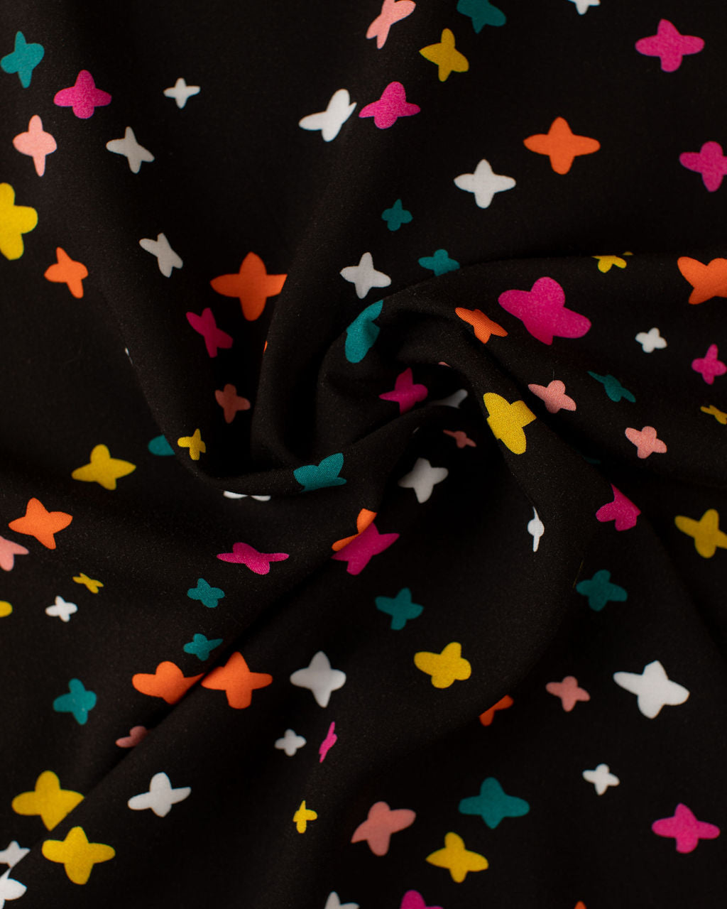 Koi Pond Print in Black Rayon