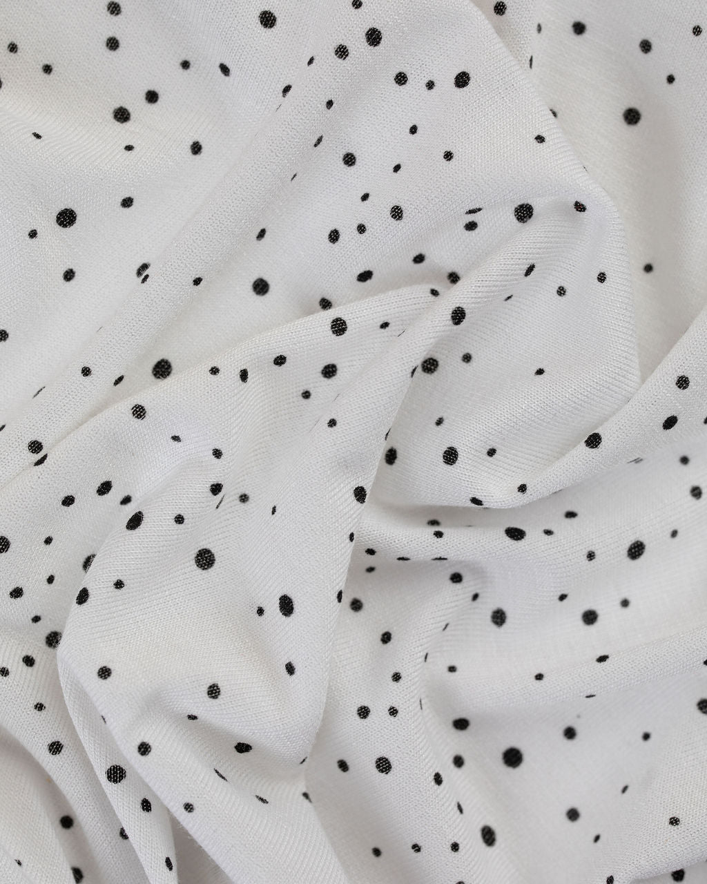 Black & White Spot Soft Jersey Knit