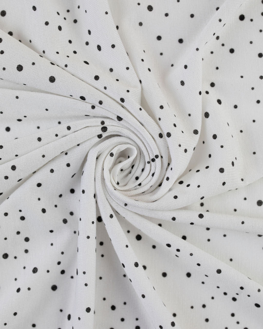 Black & White Spot Soft Jersey Knit