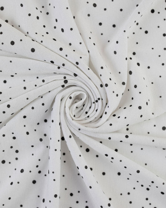 Black & White Spot Soft Jersey Knit