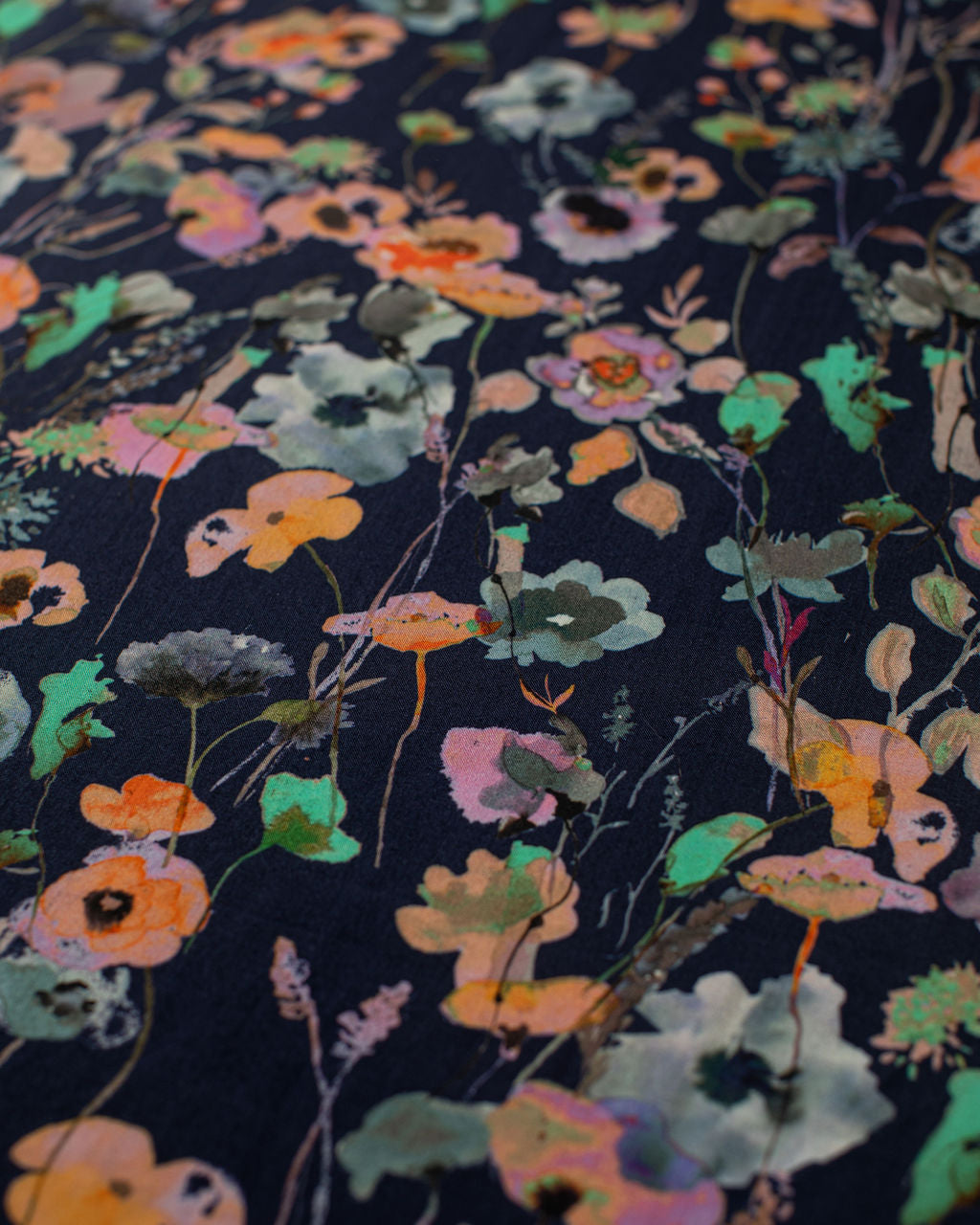 Blue Hues Floral Rayon
