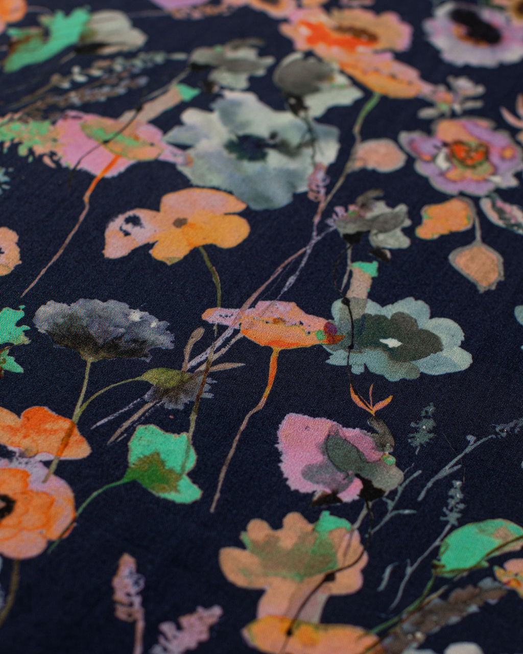 Blue Hues Floral Rayon