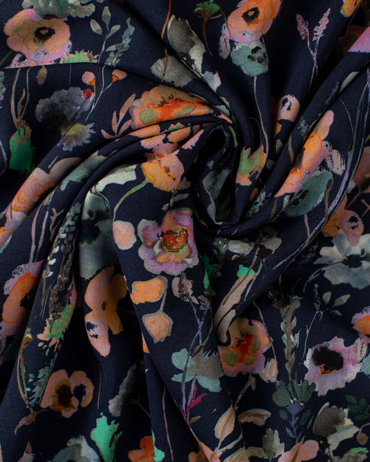 Blue Hues Floral Rayon