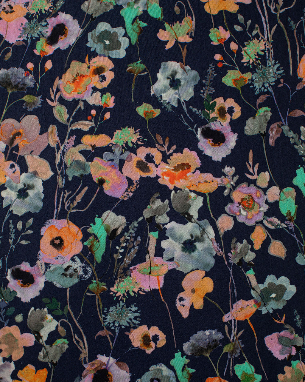 Blue Hues Floral Rayon